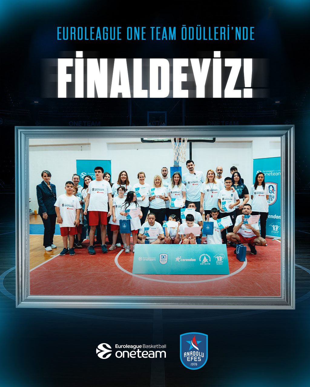 Anadolu Efes One Team projesi EuroLeague One Team Ödülleri'nde finale kaldı