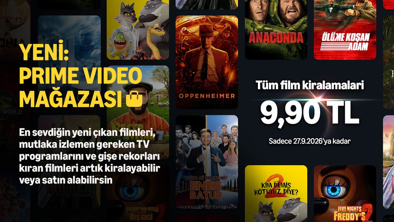 Prime Video, Türkiye'de Kiralama ve Satın Alma Seçeneklerini Başlattı