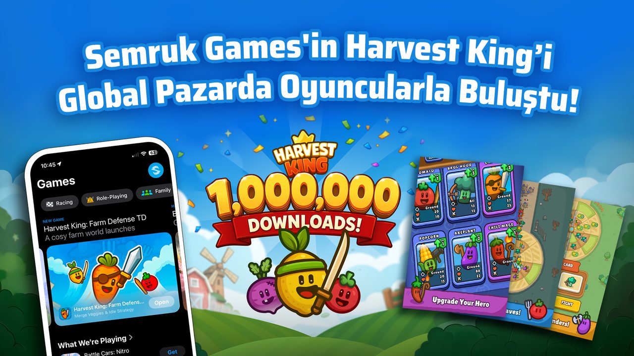 Semruk Games'in Harvest King, 1 Milyonu Aştı