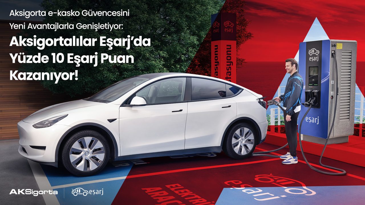 Aksigorta, E-Kasko Ürününü Eşarj İş Birliğiyle Genişletiyor