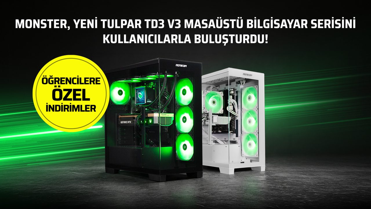 Monster, Tulpar TD3 V3 masaüstü bilgisayar serisini tanıttı