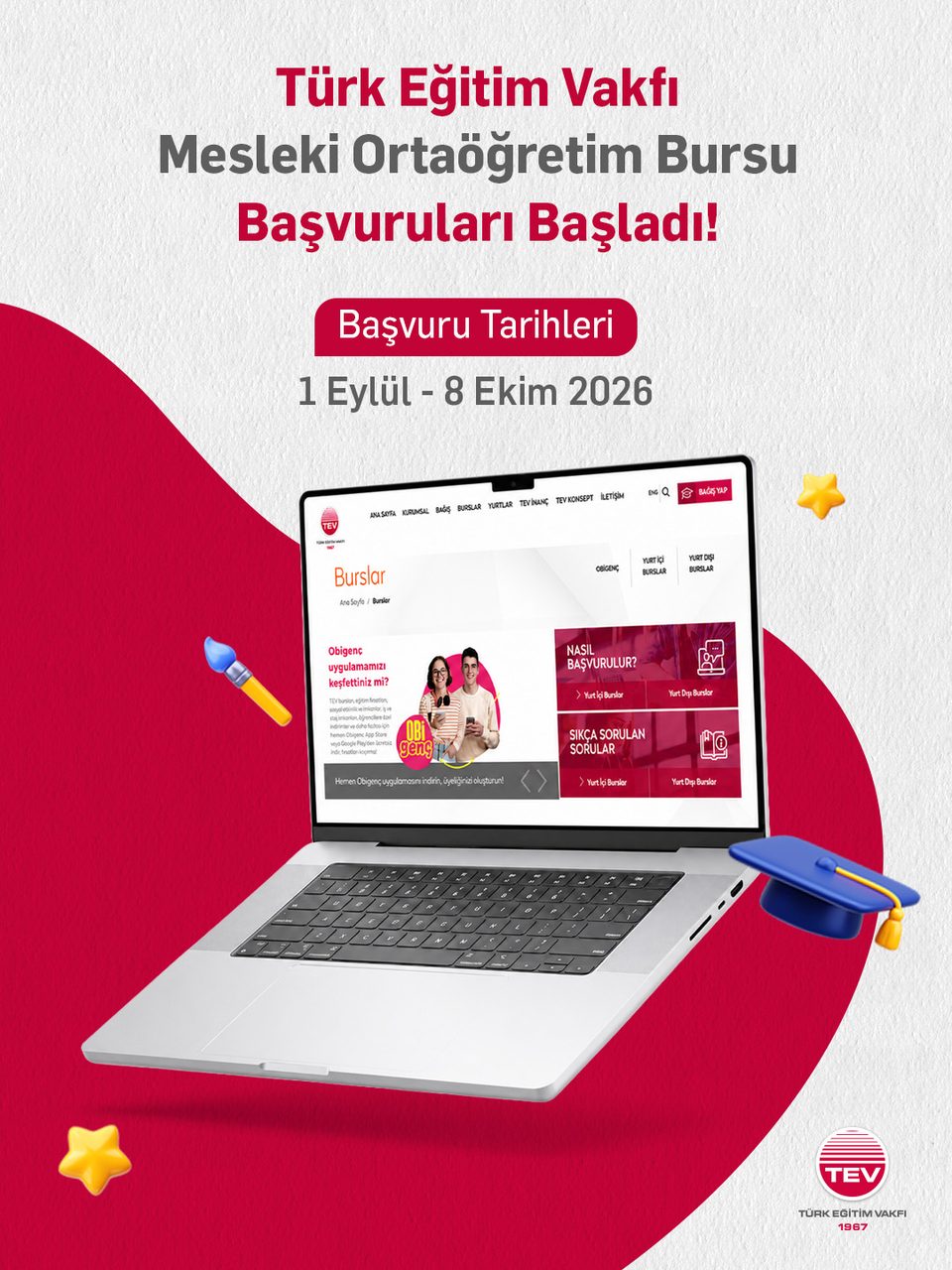 TEV Mesleki Ortaöğretim Bursu başvuruları başladı: 3.500 TL aylık destek