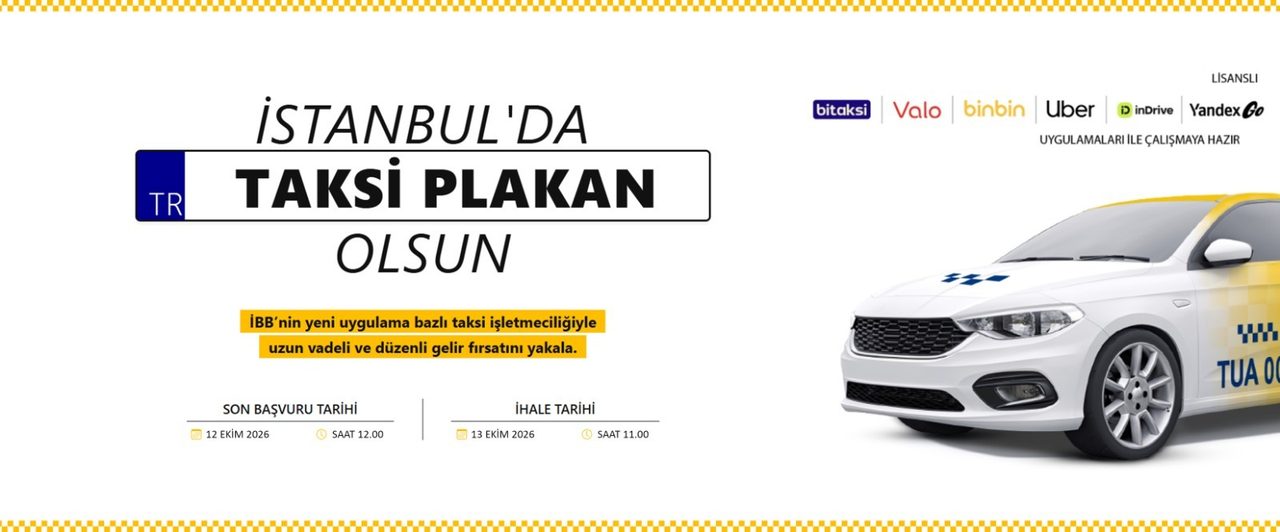İstanbul'da Uygulama Bazlı Taksi İçin 10. İhale 13 Ekim'de Gerçekleştirilecek