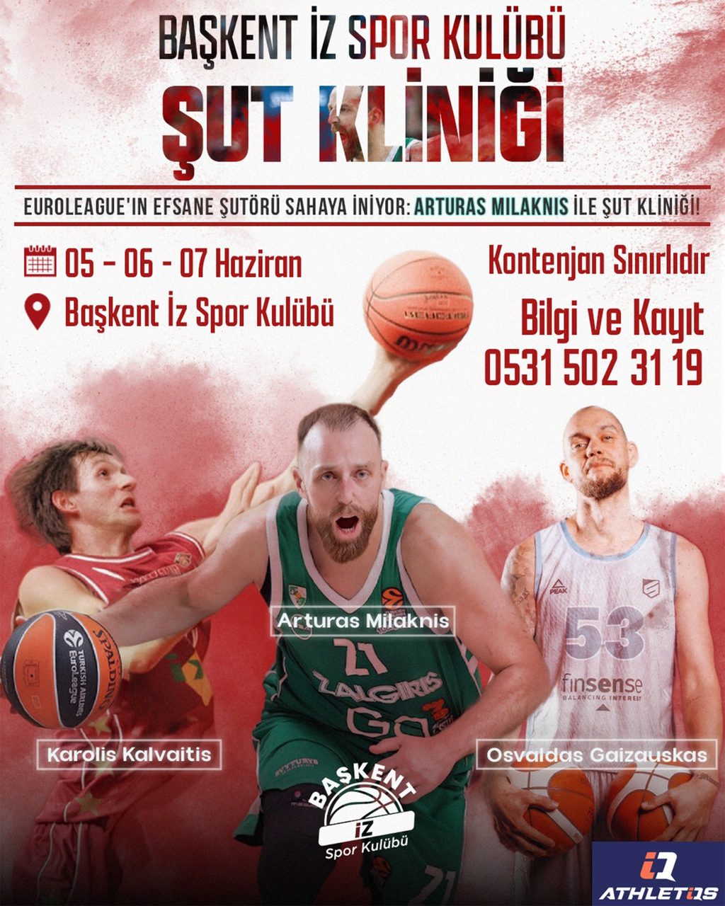 Euroleague'in efsane şütörü Arturas Milaknis Ankara'da özel kamp düzenleyecek