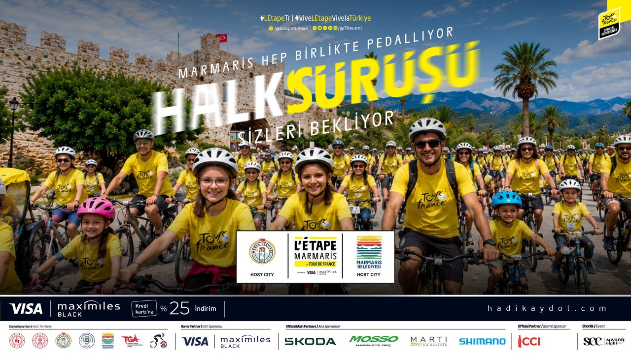 Tour de France Marmaris'te İlk Kez Düzenlenecek, Halk Sürüşüne Tüm Yaşlardan Katılım Çağrısı