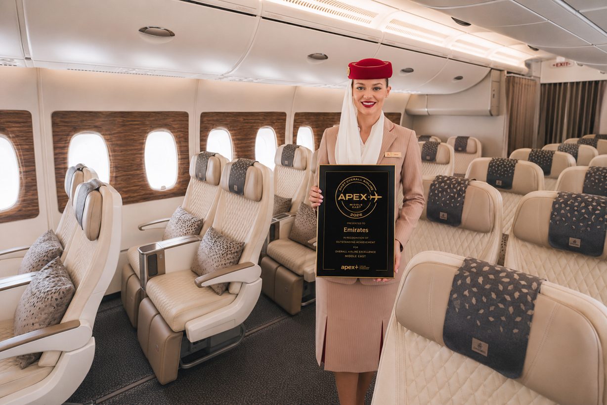 Emirates, 2026 APEX Ödülleri'nde Orta Doğu'nun En İyi Havayolu Şirketi Seçildi